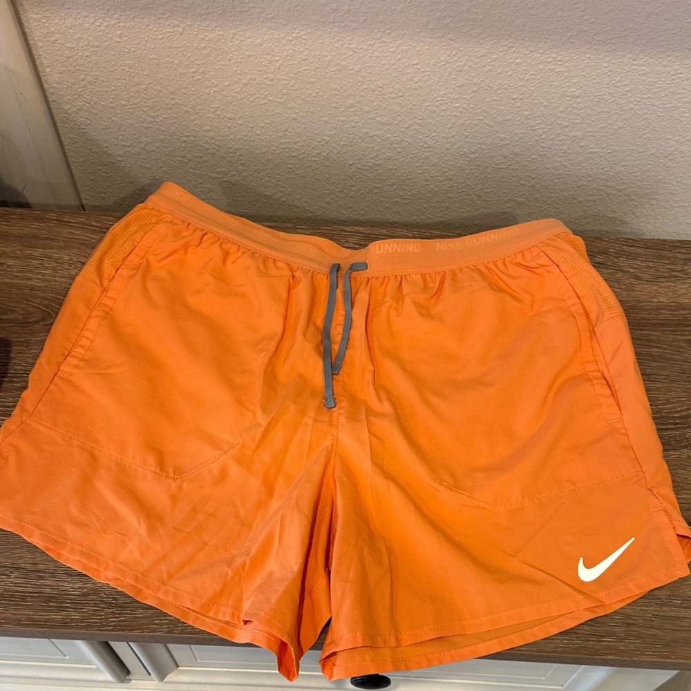 Nike Orange Athletic Shorts with Gray Drawstring. Never worn.